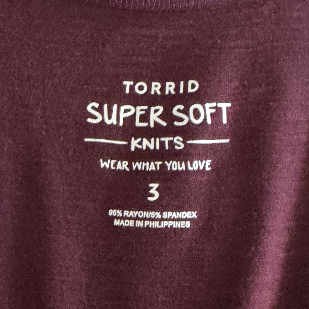 Torrid Womens Size 3X Maroon Super Soft Knit Duster Open Front Cardigan Sweater - Picture 8 of 10
